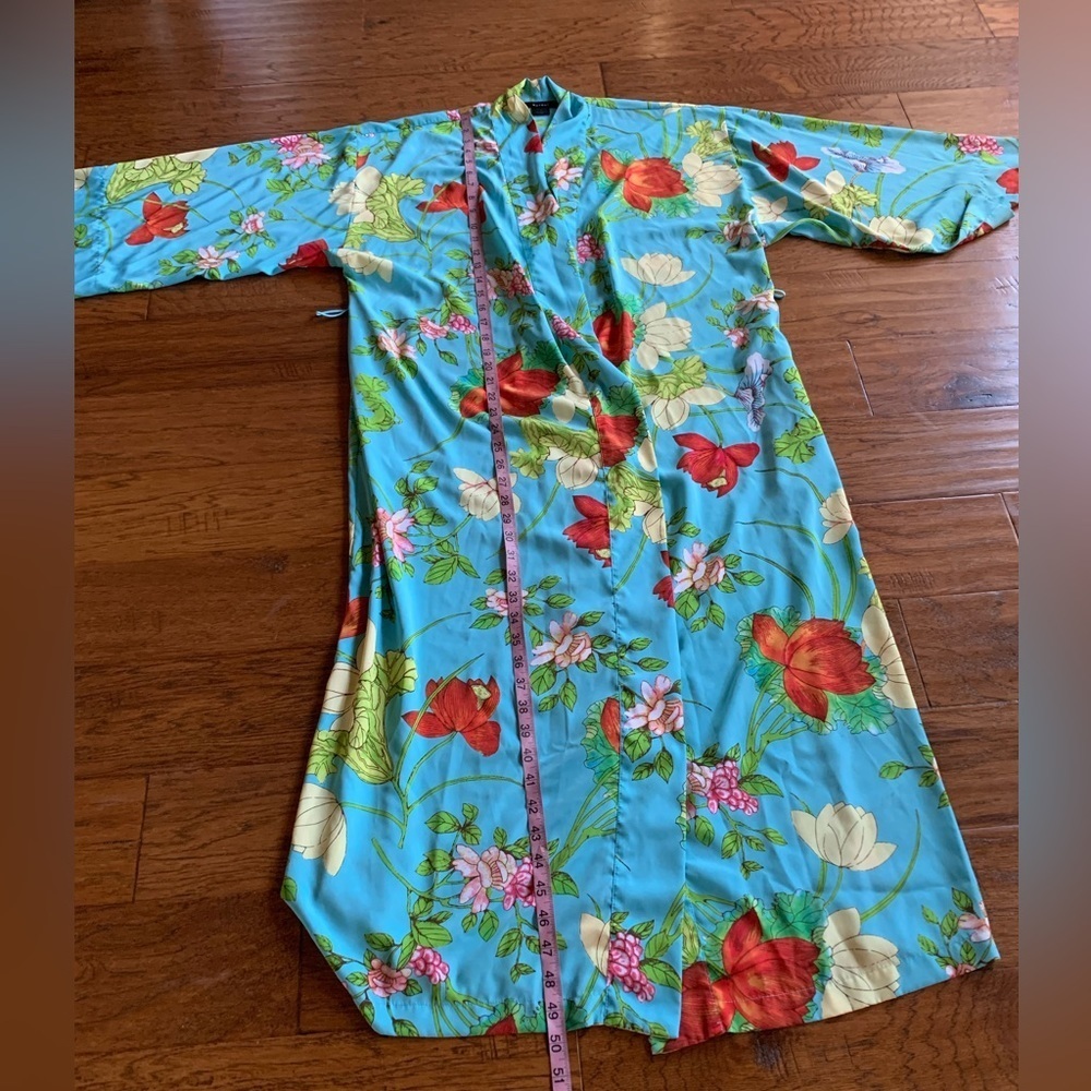 Notations Blue Floral Robe - Picture 6 of 10